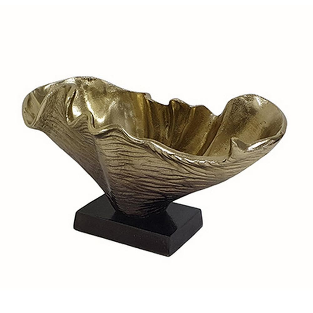 Taça decorativa Benzara BM302630 38 cm Alumínio Dourado Preto