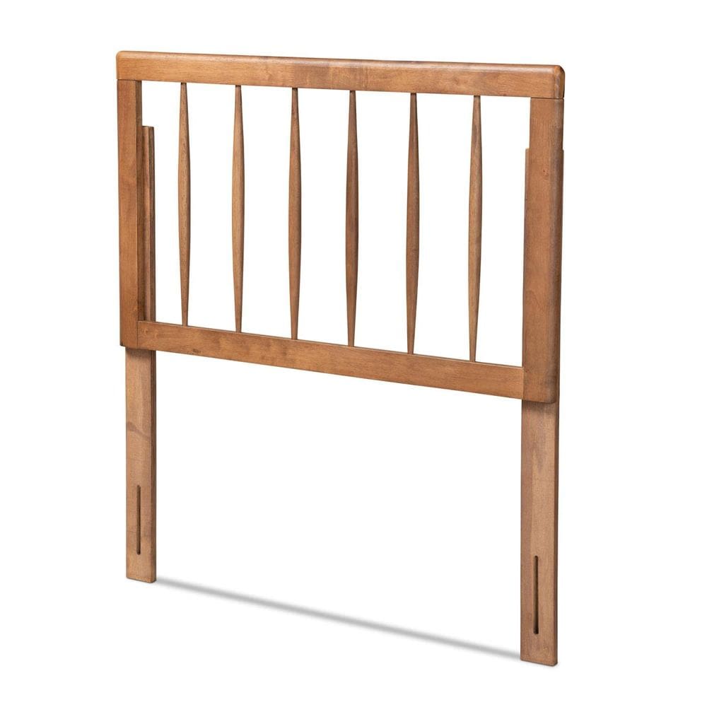 Cabeceira Baxton Studio Valin Modern Ash Walnut Wood Twin