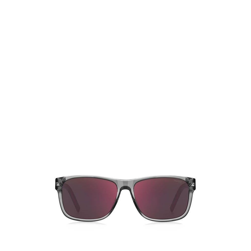 Óculos de sol HUGO Grey Red para homens 57mm de proteção UV