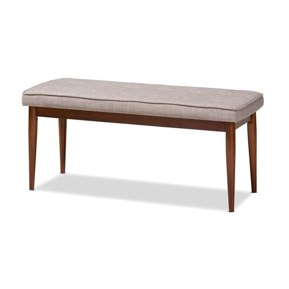 Banco de jantar Baxton Studio Itami Mid-Century Light Grey