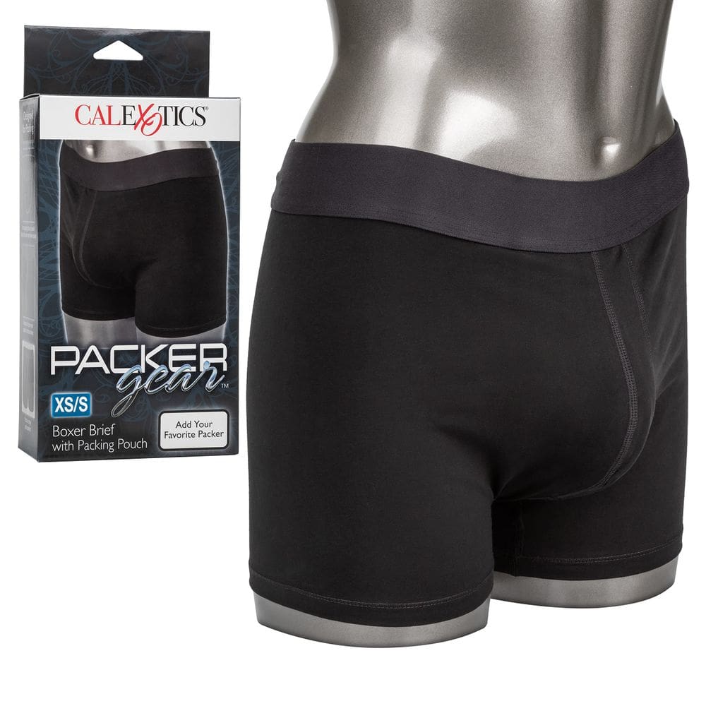 Boxer Brief Packer Gear™ com bolsa de embalagem L/XL CalExotics