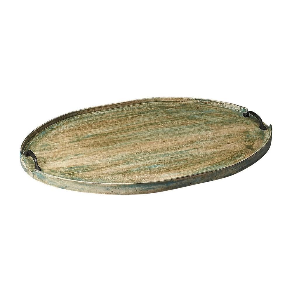 Bandeja de servir Offex Transitional Oval Rustic Mango Wood