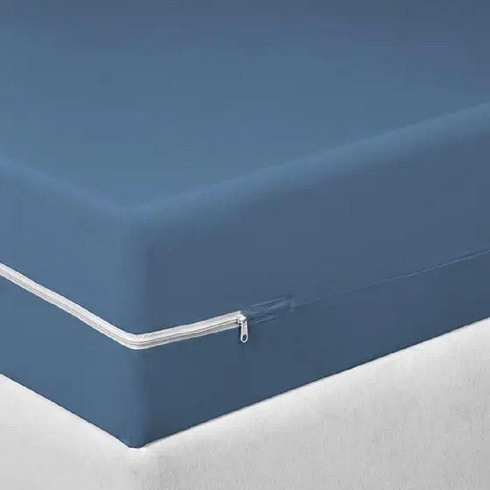 Capa Para Colchão Solteiro Tecebem Azul