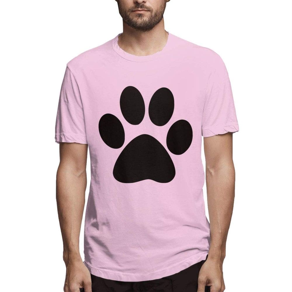 Camiseta GTUGHDK Sketches of Dog Paw Prints para correr rosa