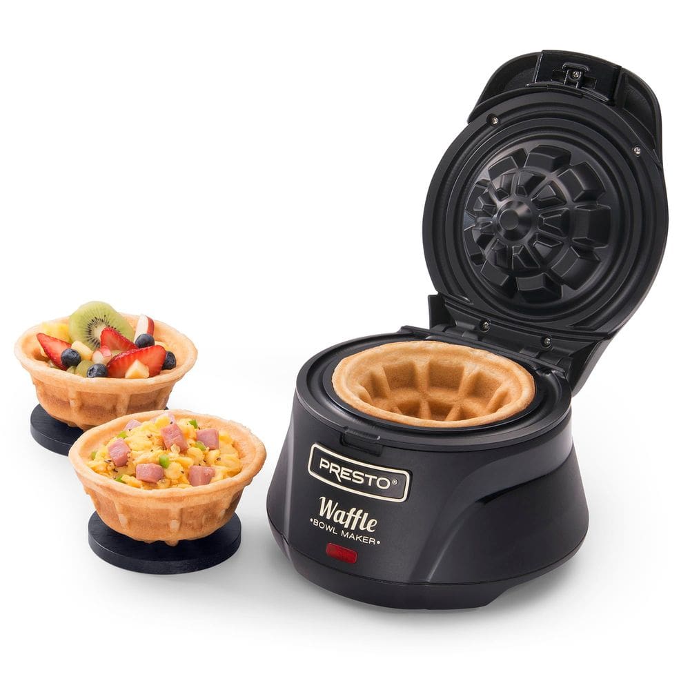 Máquina de tigela para waffles Presto 03500 Belgian Black 23,6x21x13,3 cm