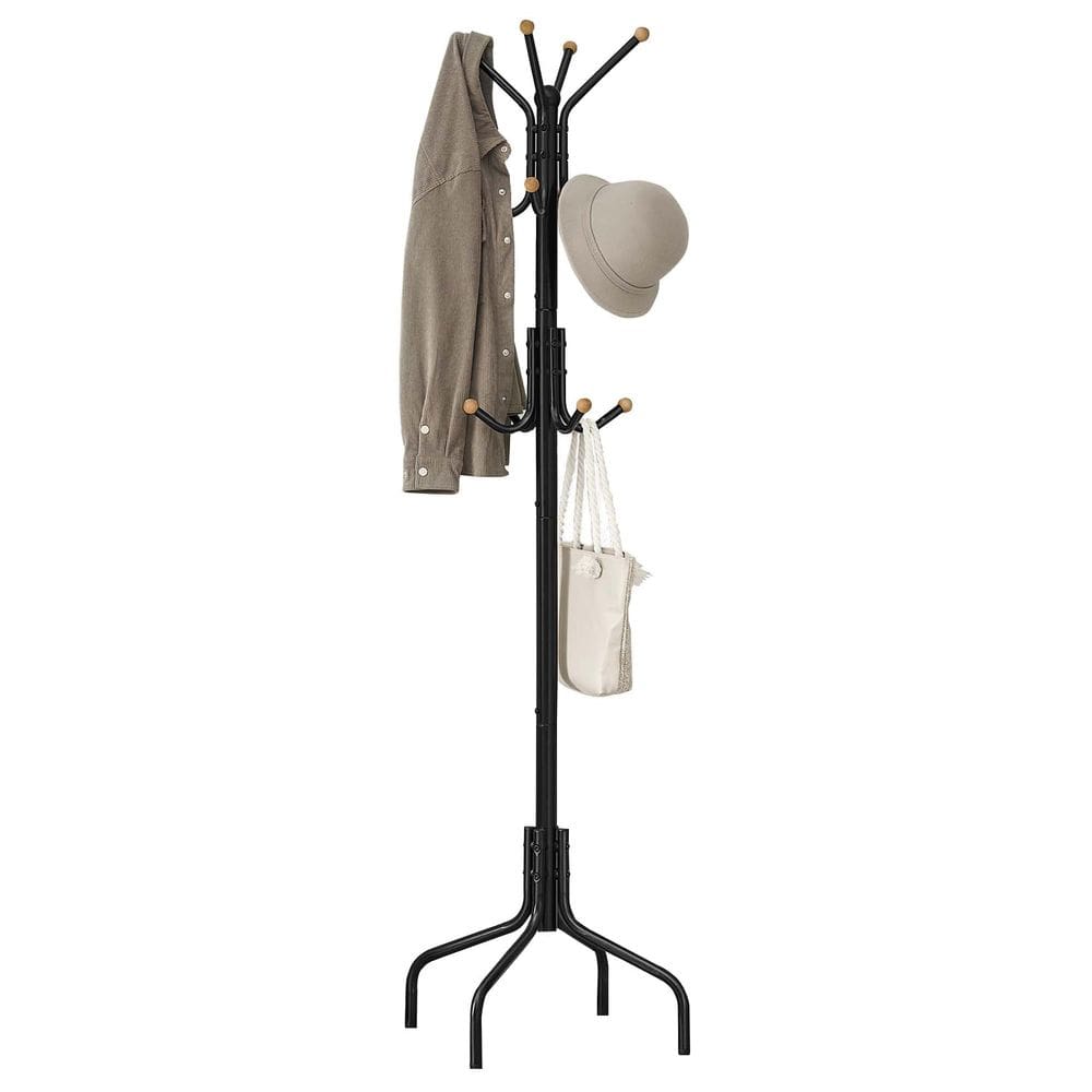 Cabide SONGMICS Freestanding Metal com 12 ganchos preto