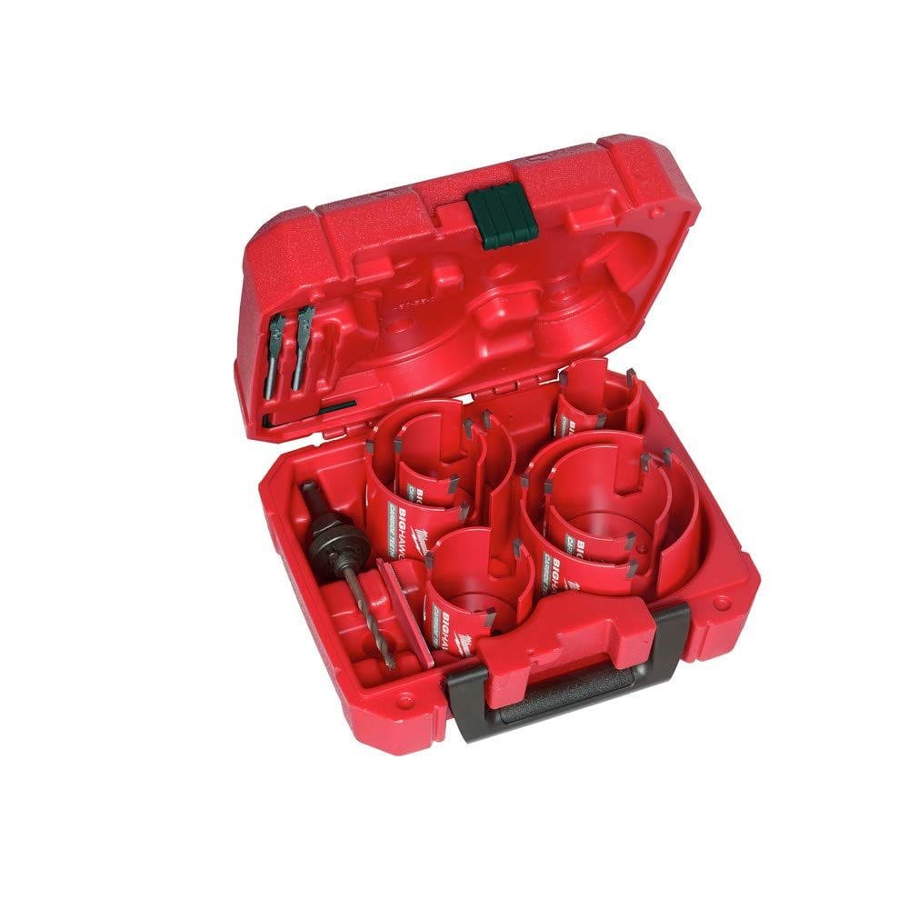 Kit de serras de furos Milwaukee 49-56-9290 BIG HAWG com dentes de metal duro