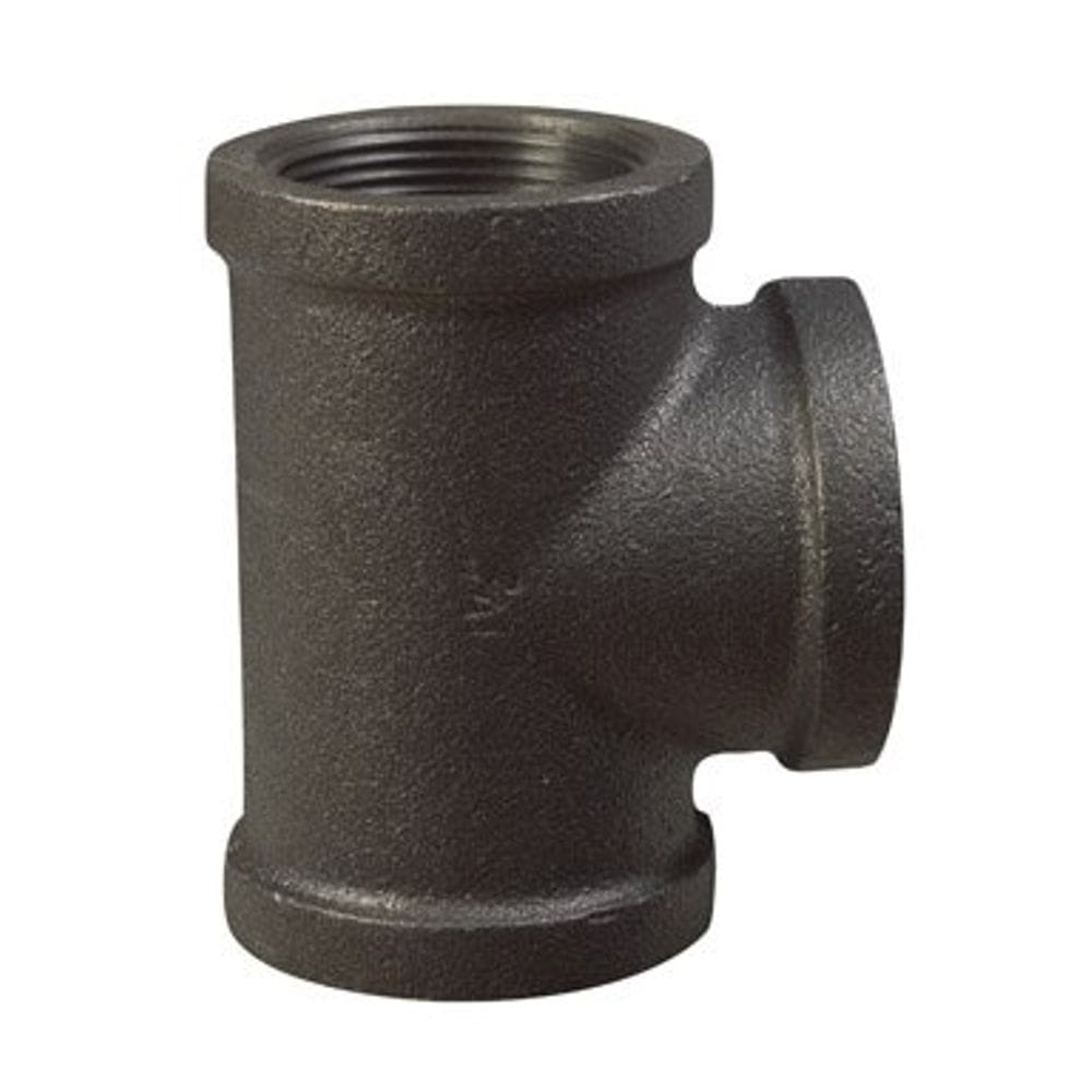 Camiseta redutora preta FPT de encaixe de tubulação de 1,5 polegadas