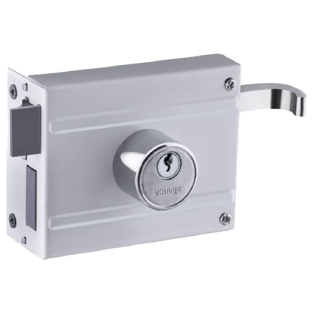 Fechadura De Portão Branca F1500 - 84196 - Aliança Fech.sobr-port- F1500 Branco - 84196 - Aliança