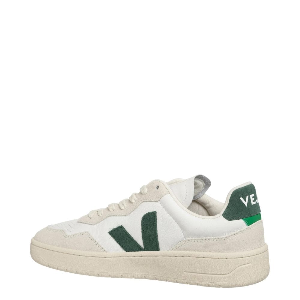 Tênis Veja V-90 Masculinos em Couro Branco/Verde Tamanho 42