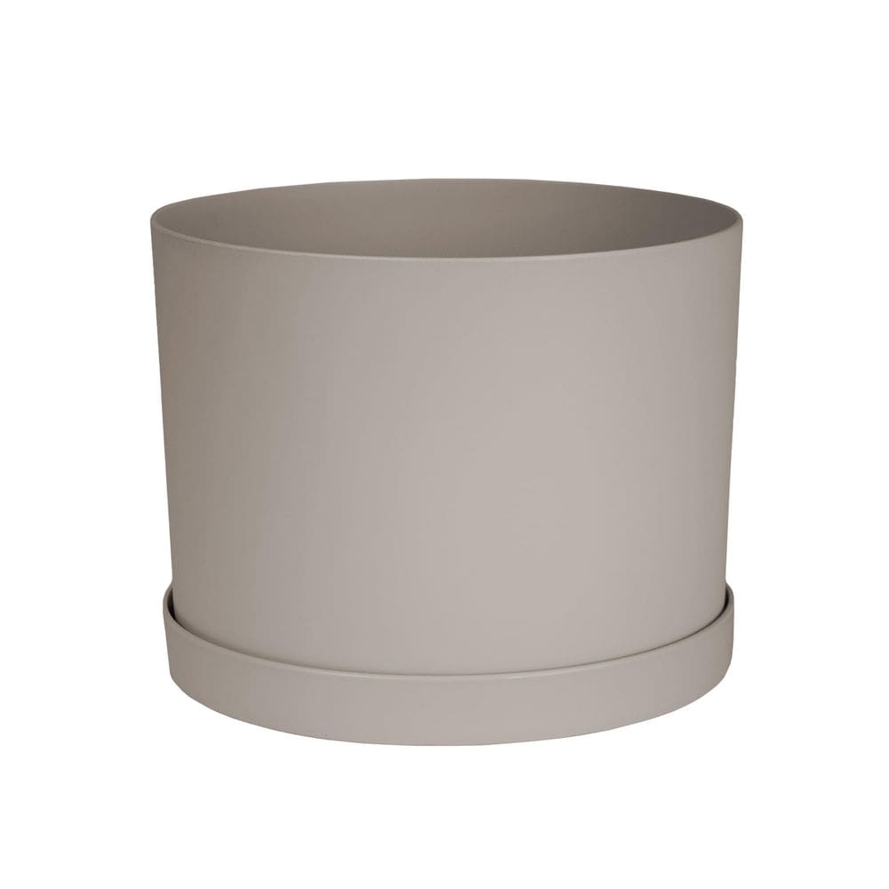 Planter Bloem Mathers 21 cm bege com bandeja de pires