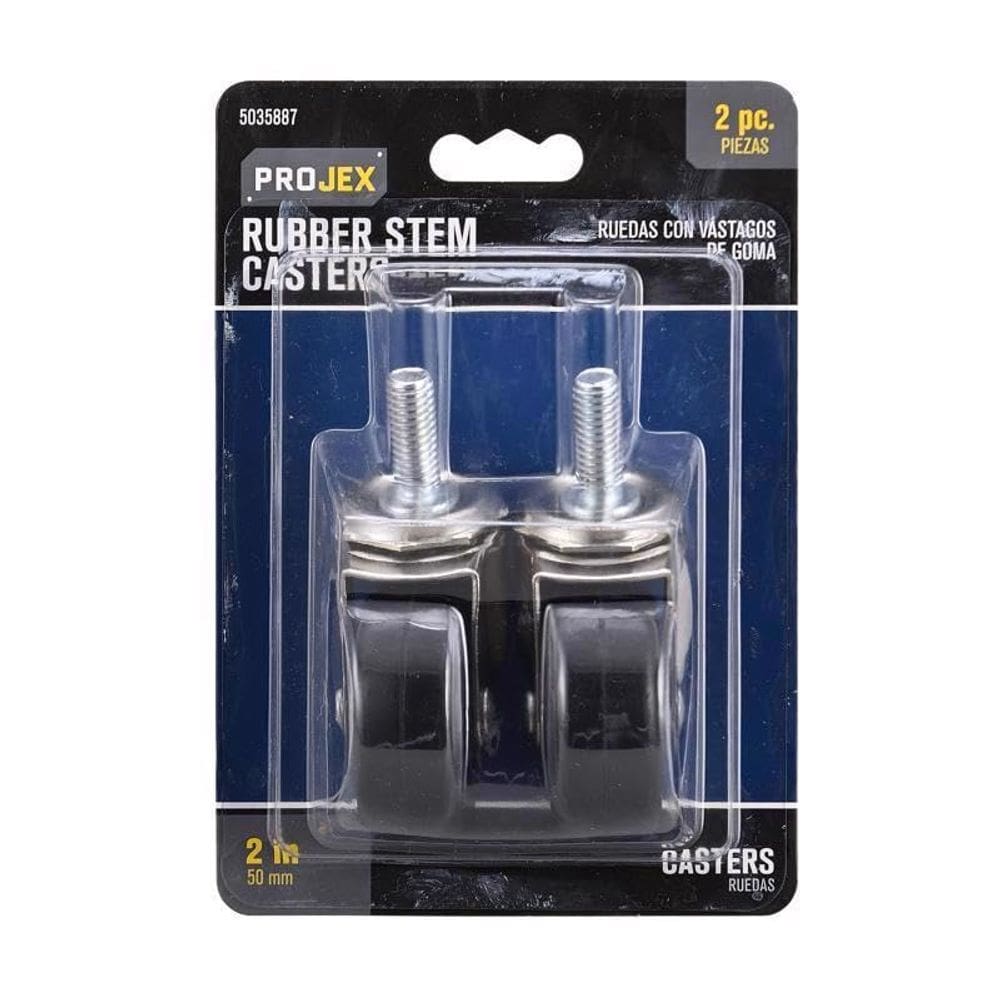 Rodízios industriais PROJEX Rubber Steam Swivel 5 cm, pacote com 2