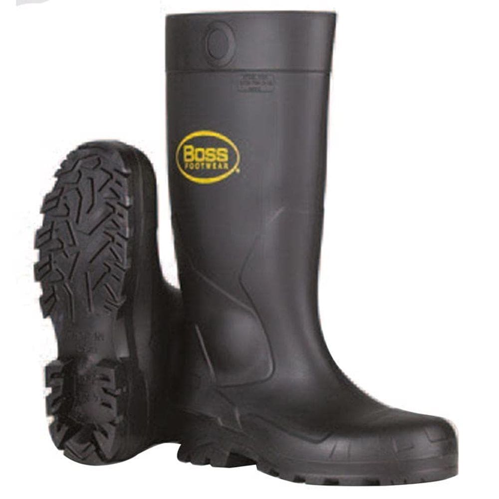 Botas BOSS PVC Pretas Tamanho 11 EUA