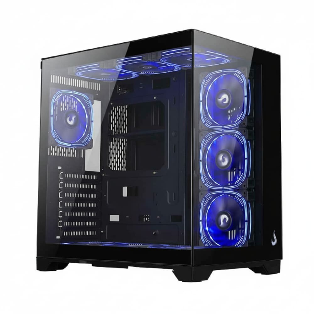 Gabinete Gamer Rise Mode Galaxy Glass Standard V2 S/Fan S/Fonte MidTower USB 3.0 Preto