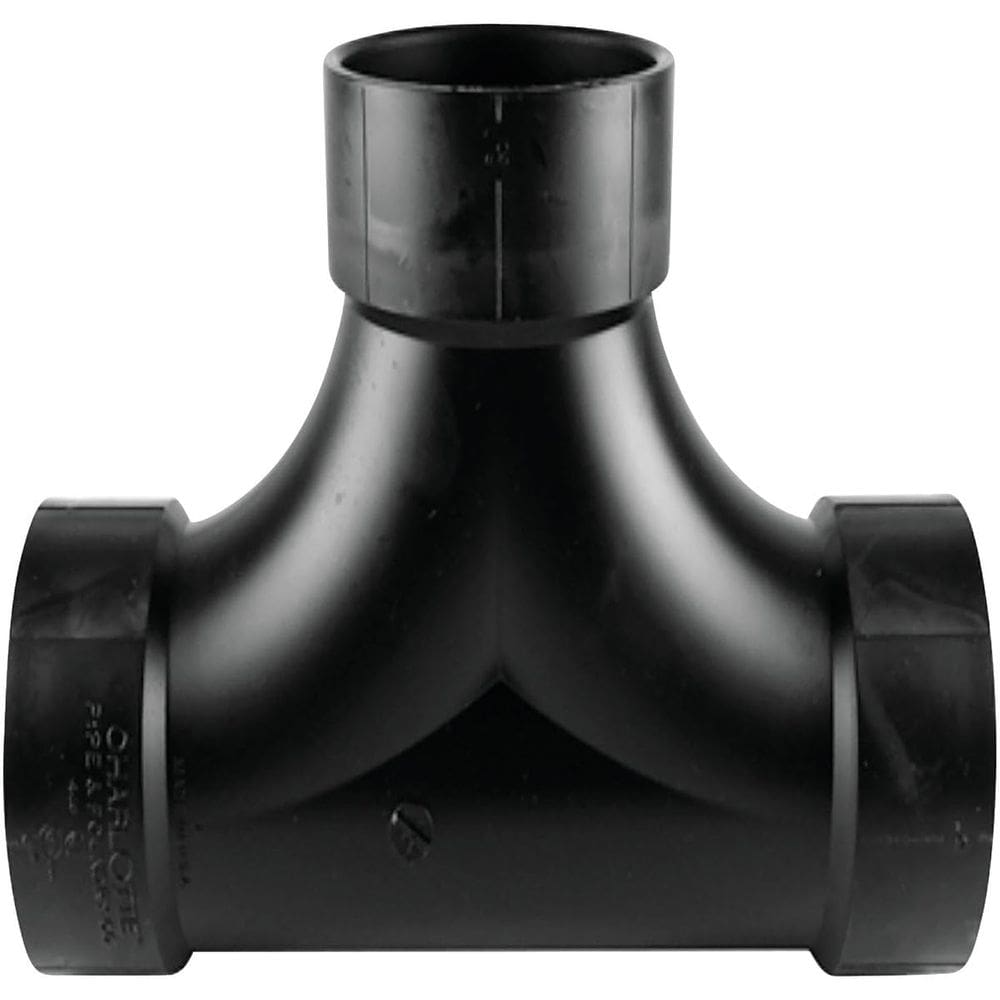 Camiseta de limpeza Charlotte Pipe ABS Flush Cleanout Hub de 4” x Hub de 4”