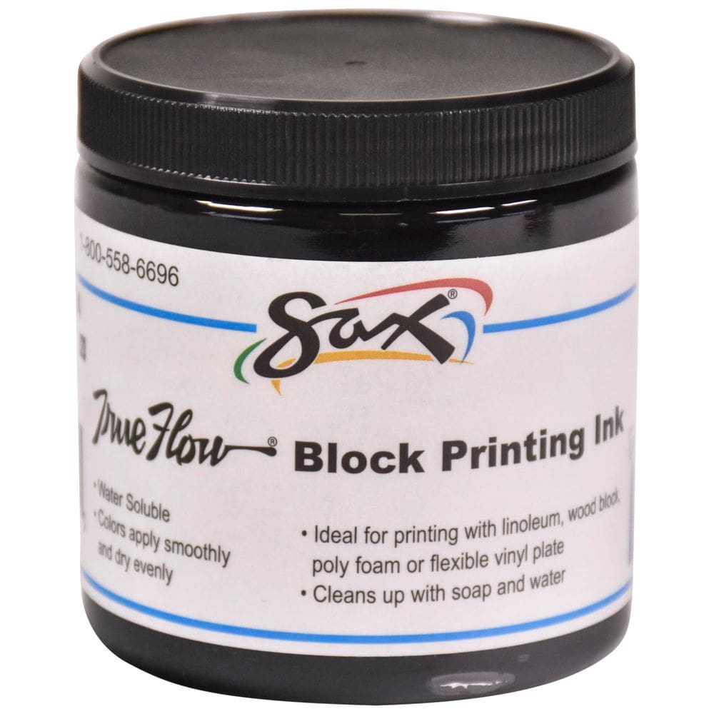 Tinta de impressão em bloco Sax True Flow Solúvel em Água 240 mL preta