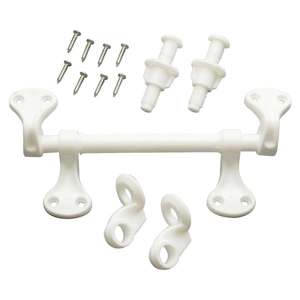 Dobradiças de assento de vaso sanitário Plumb Pak PP835-36 de plástico branco