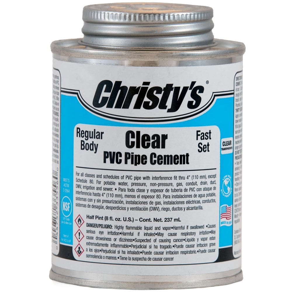Adesivo de colagem Christy`s Clear PVC Cement Fast Set 237 ml