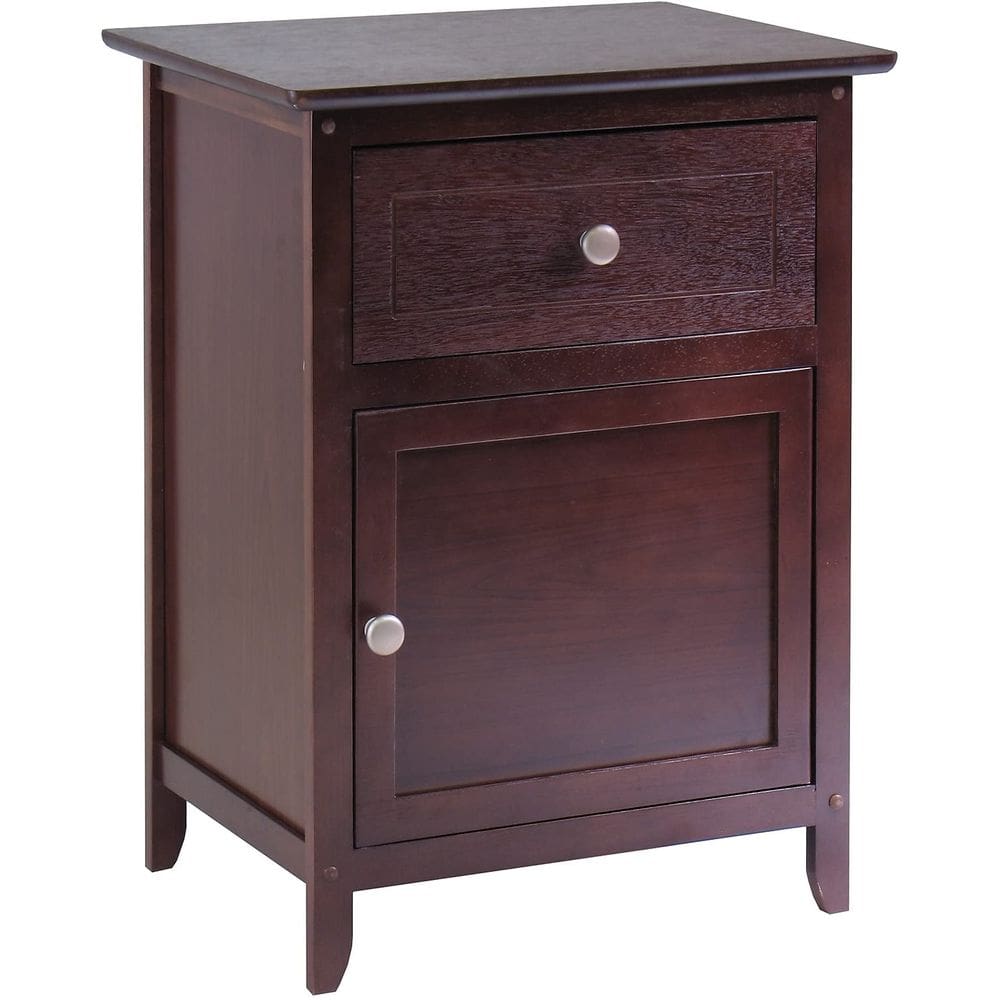Mesa de cabeceira Winsome Wood 63,5x48x38cm com gaveta e armário