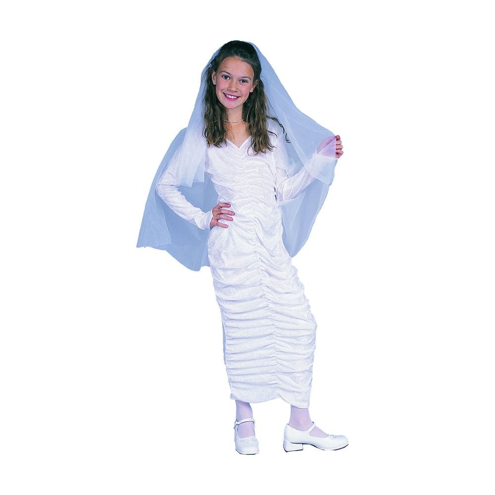 Vestido branco Costume RG Boys com capa - Tamanho M