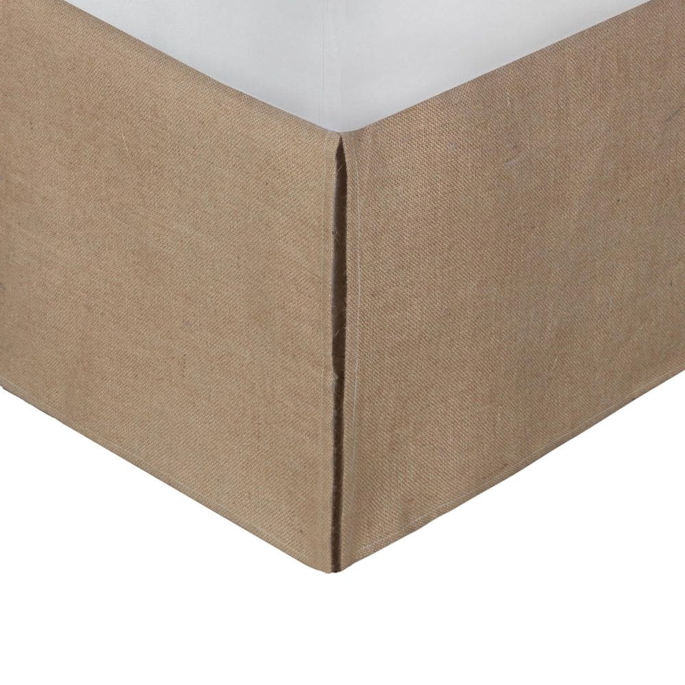 Saia de cama Benzara BM307049 38 cm Drop King Size Brown