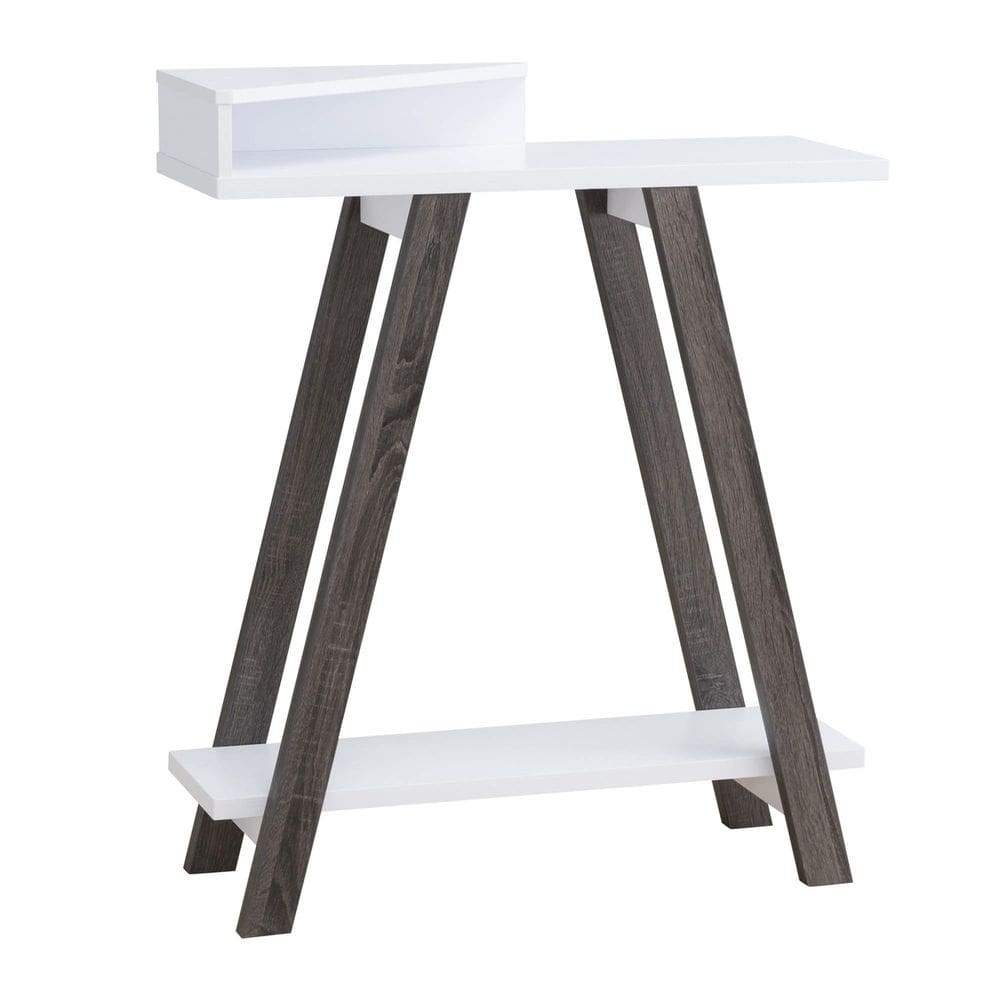 Mesa Benzara Baki 96 cm Consola lateral de madeira branca