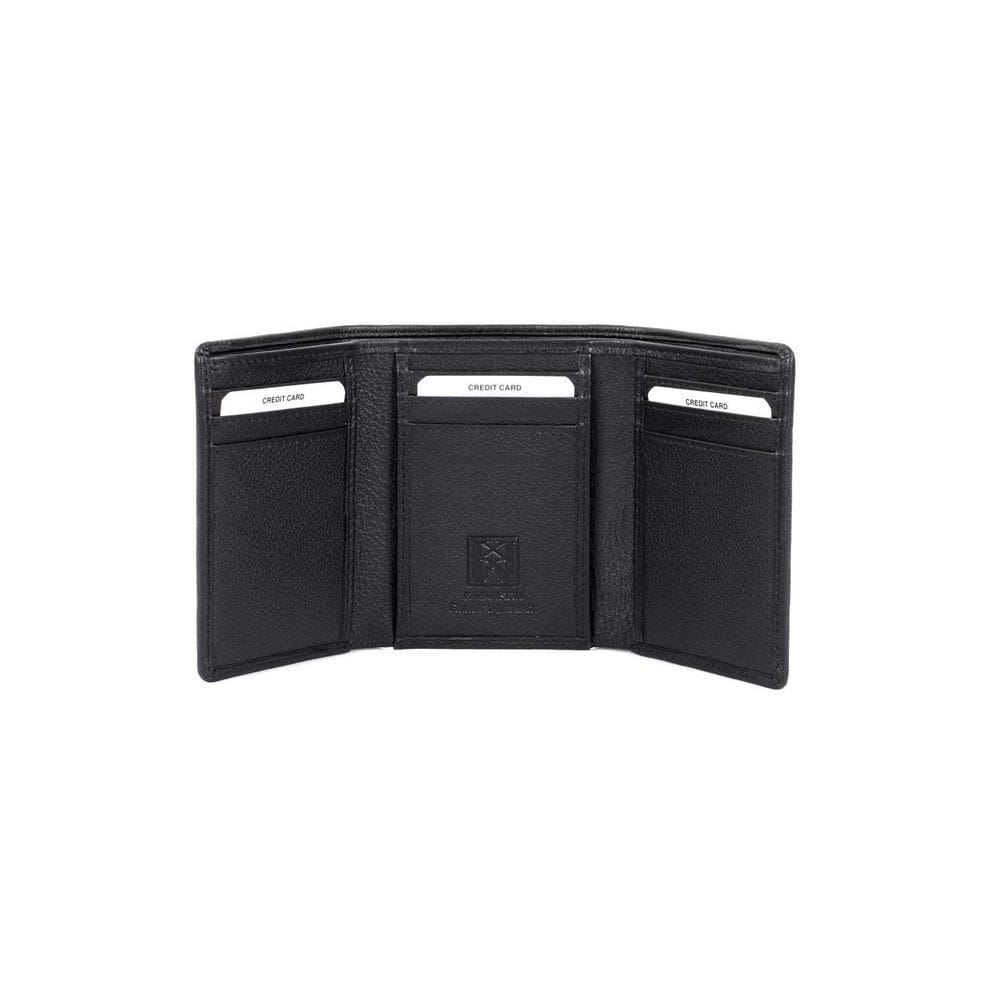 Carteira masculina Karla Hanson de couro com bloqueio de RFID com três dobras