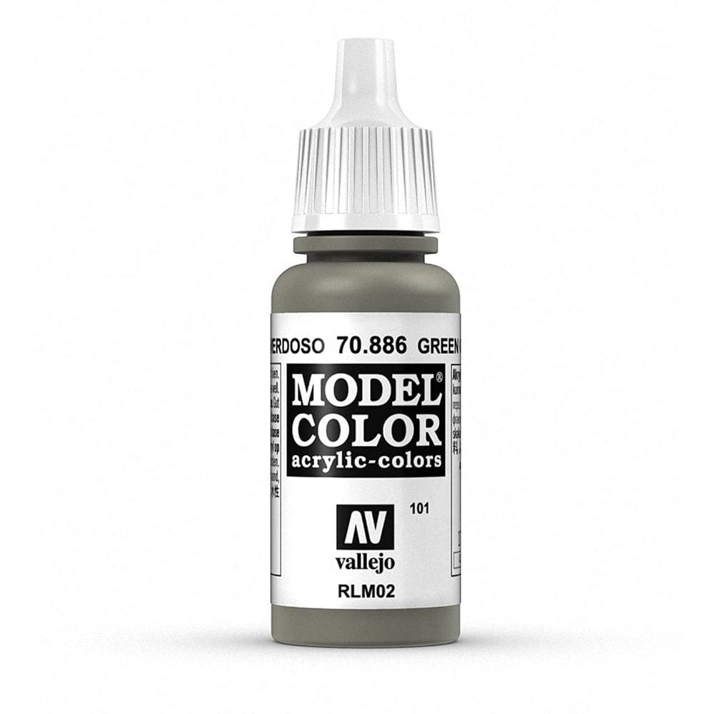 Tinta Vallejo, modelo, cor 1, verde, cinza, 17mL