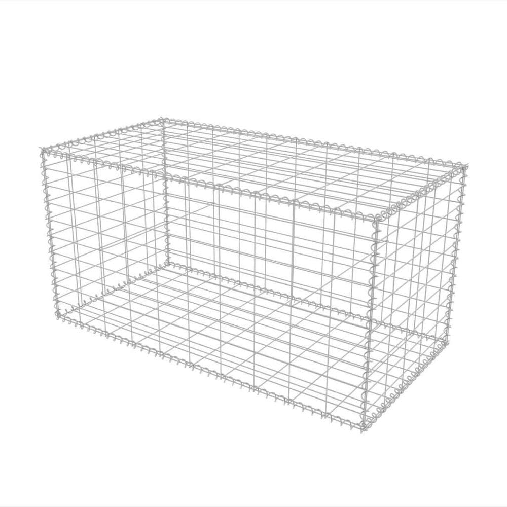 Cesta de gabião VidaXL Steel 100x50x50cm Cerca de parede de jardim