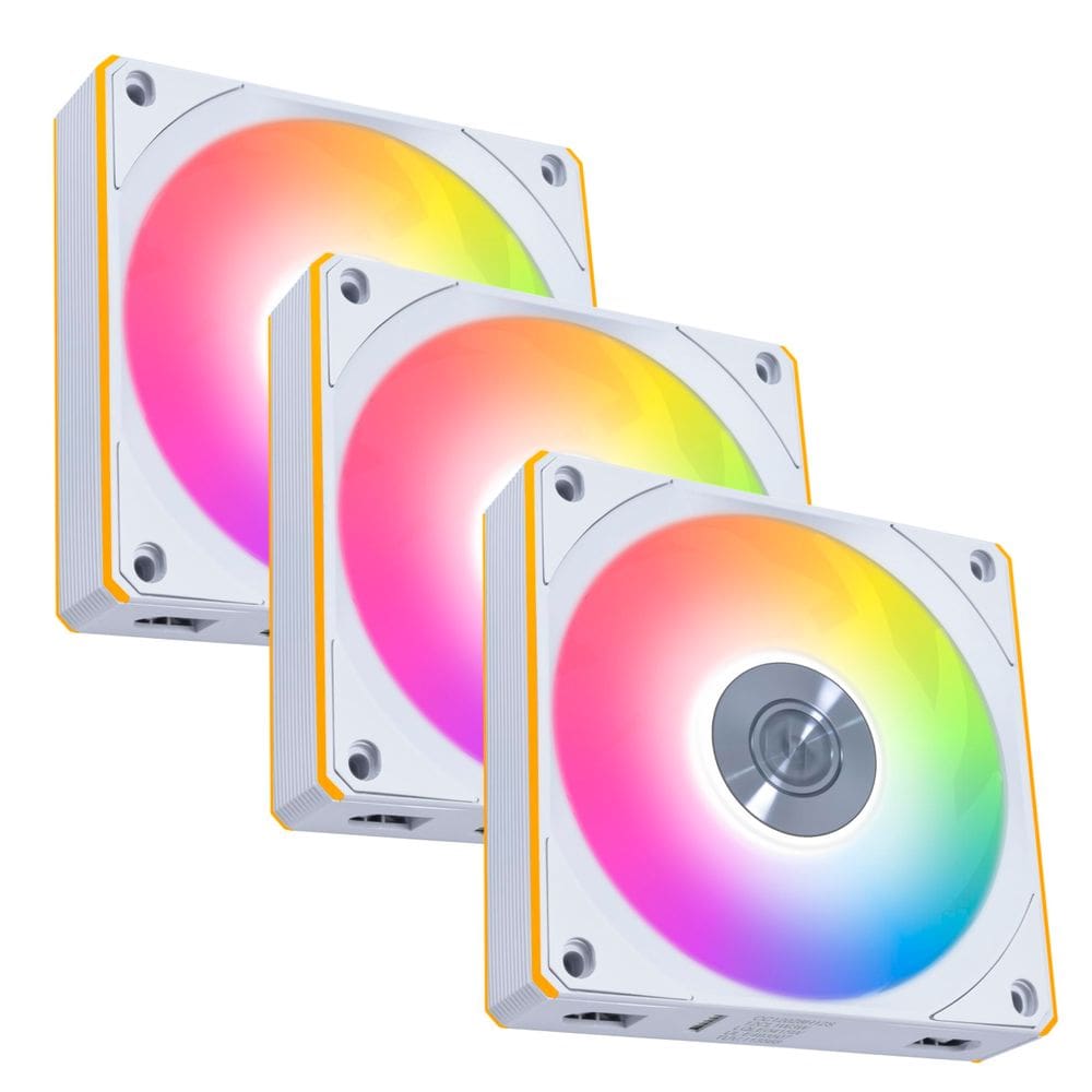 Ventilador Lian Li UNI CL120 ARGB 120 mm PWM, pacote triplo, branco