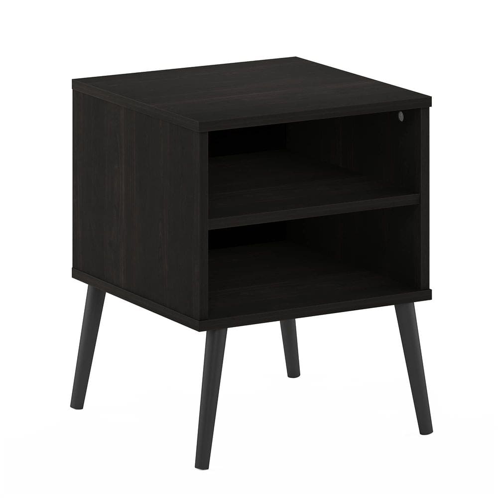 Mesa de cabeceira Furinno Claude, estilo Mid Century, pernas de madeira