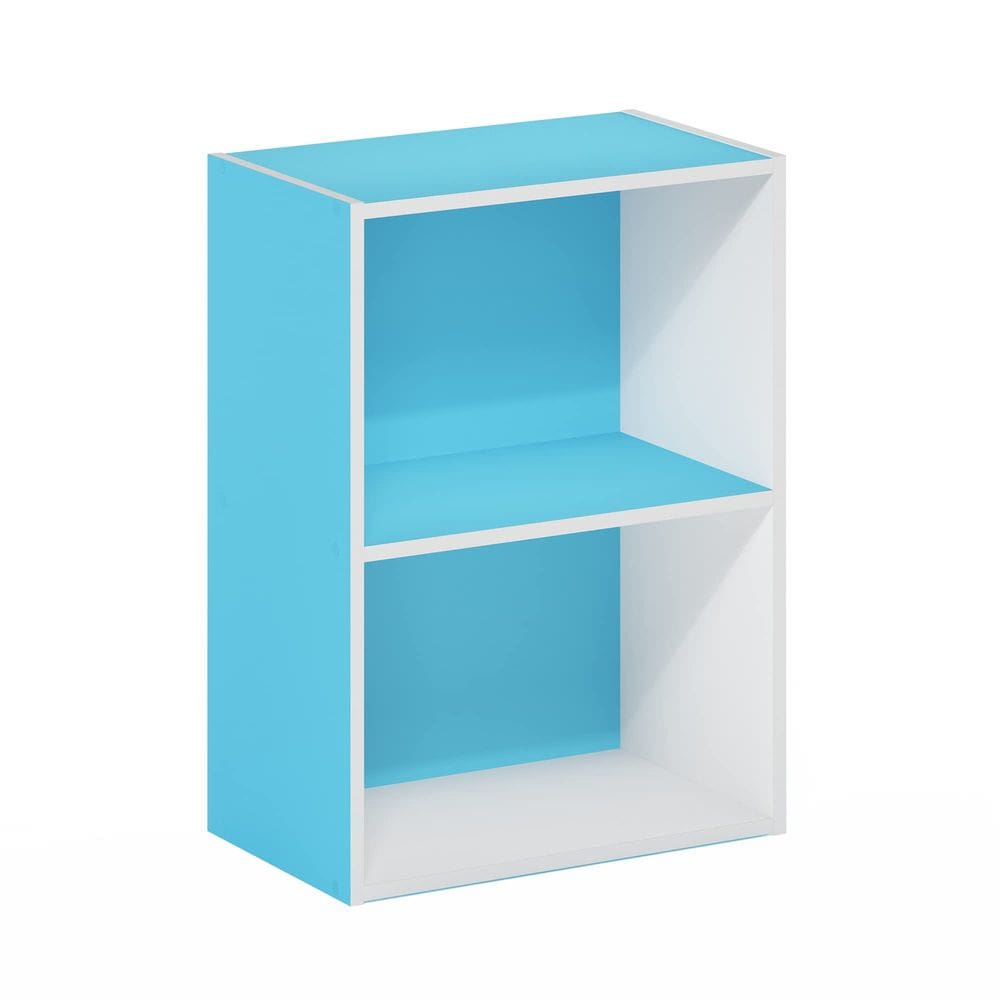 Estante Furinno Luder de 2 camadas azul claro/branco