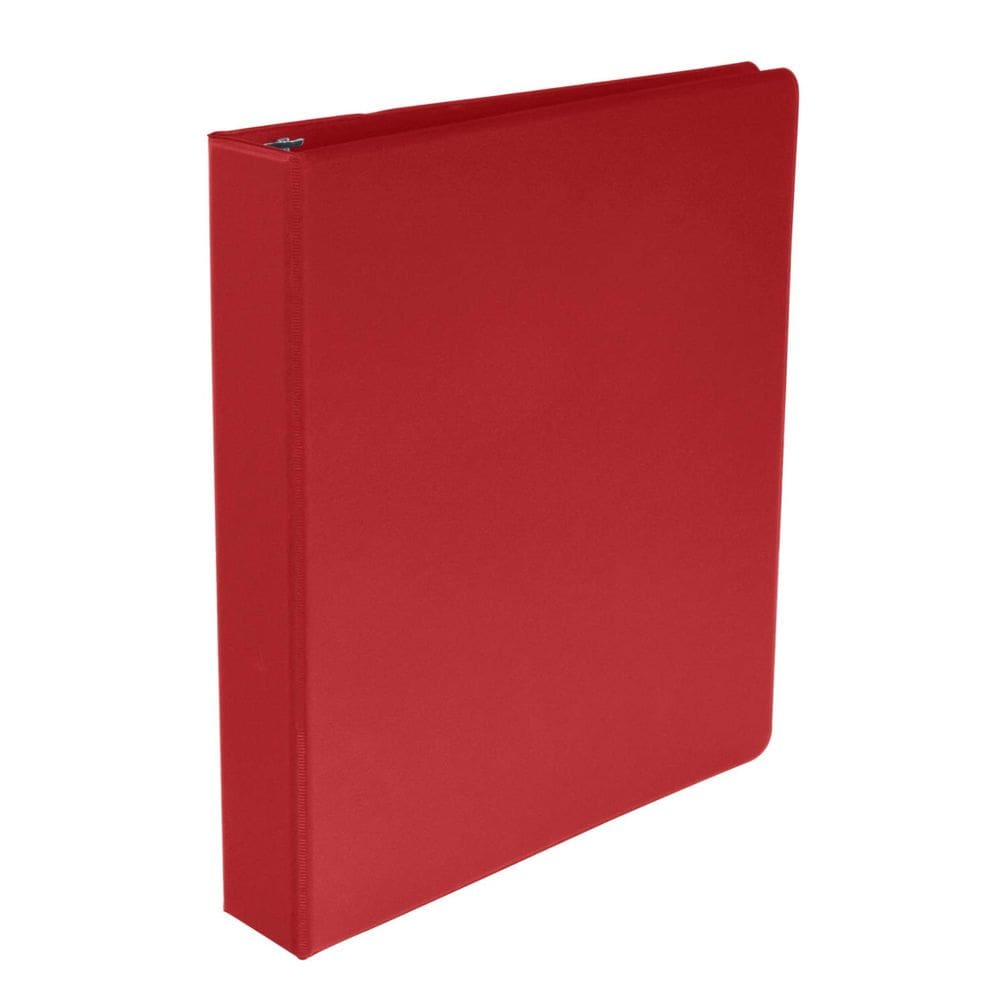 Anel redondo Binder School Smart Basic de 1,5 polegadas vermelho