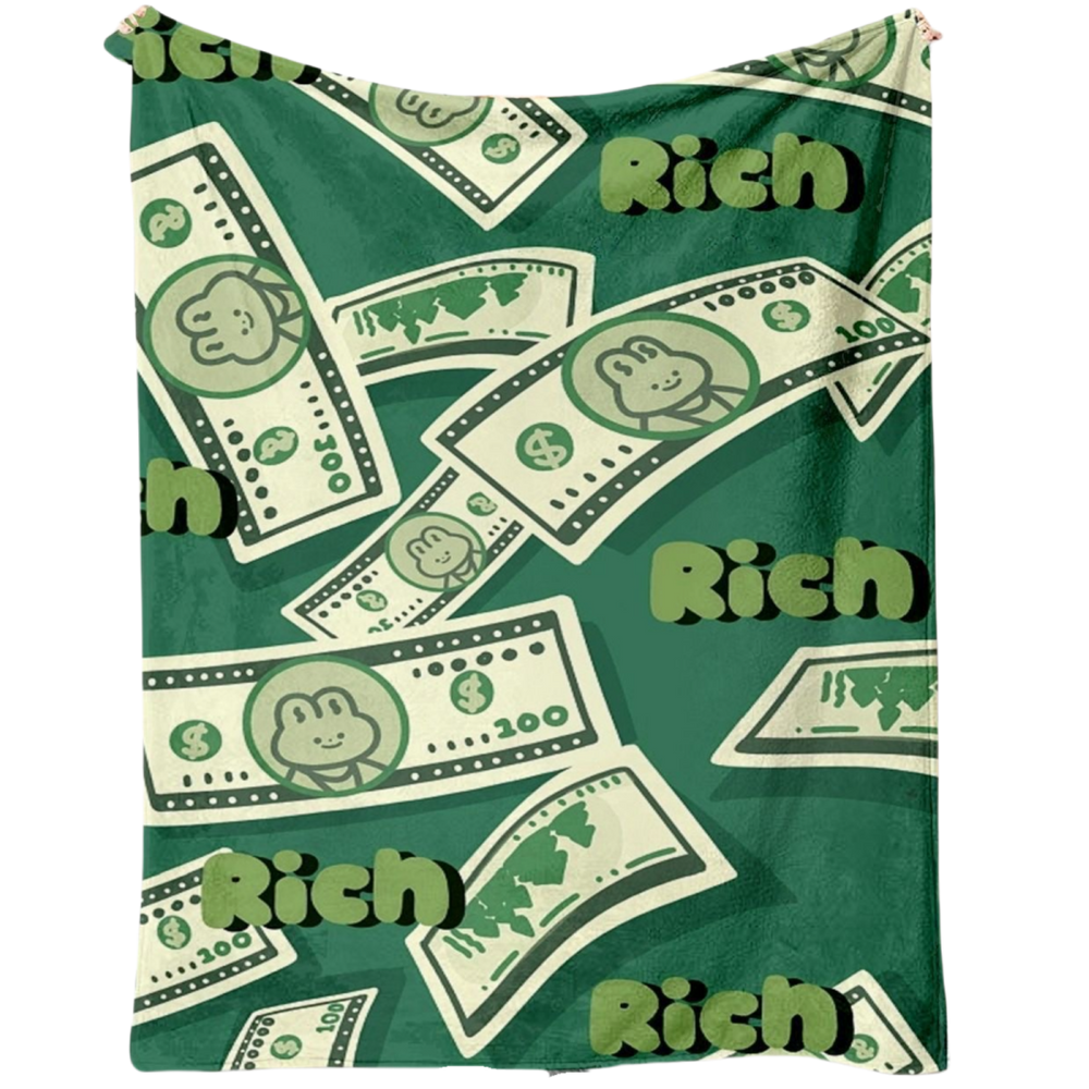 Cobertor SANMU Soft Creative Printing Rabbit Dollar