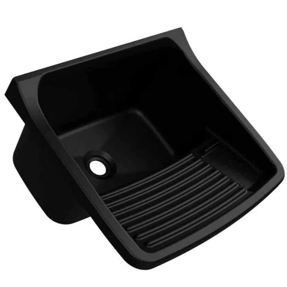 Tanque Plástico Para Lavar Roupa 22 Litros Preto - Tq0-scpr1 - Astra