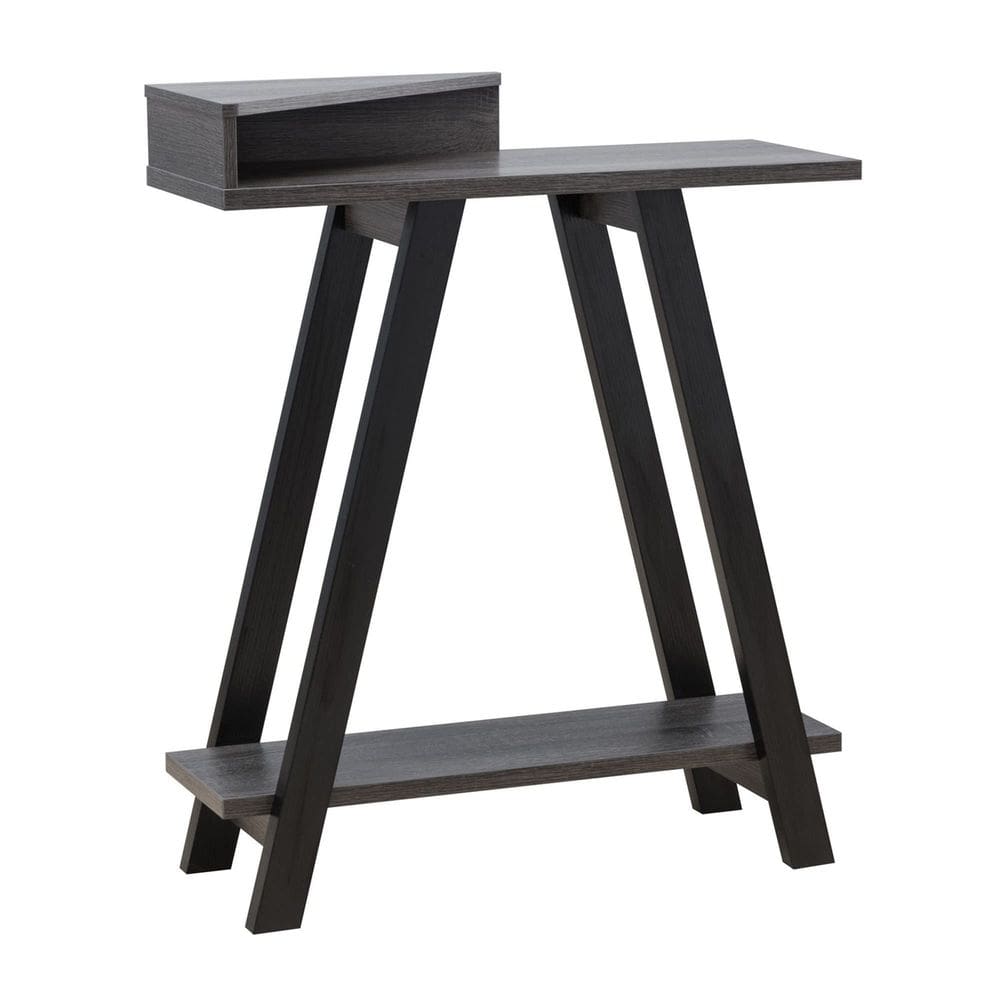 Mesa Benzara Baki 96 cm Consola lateral de madeira preta