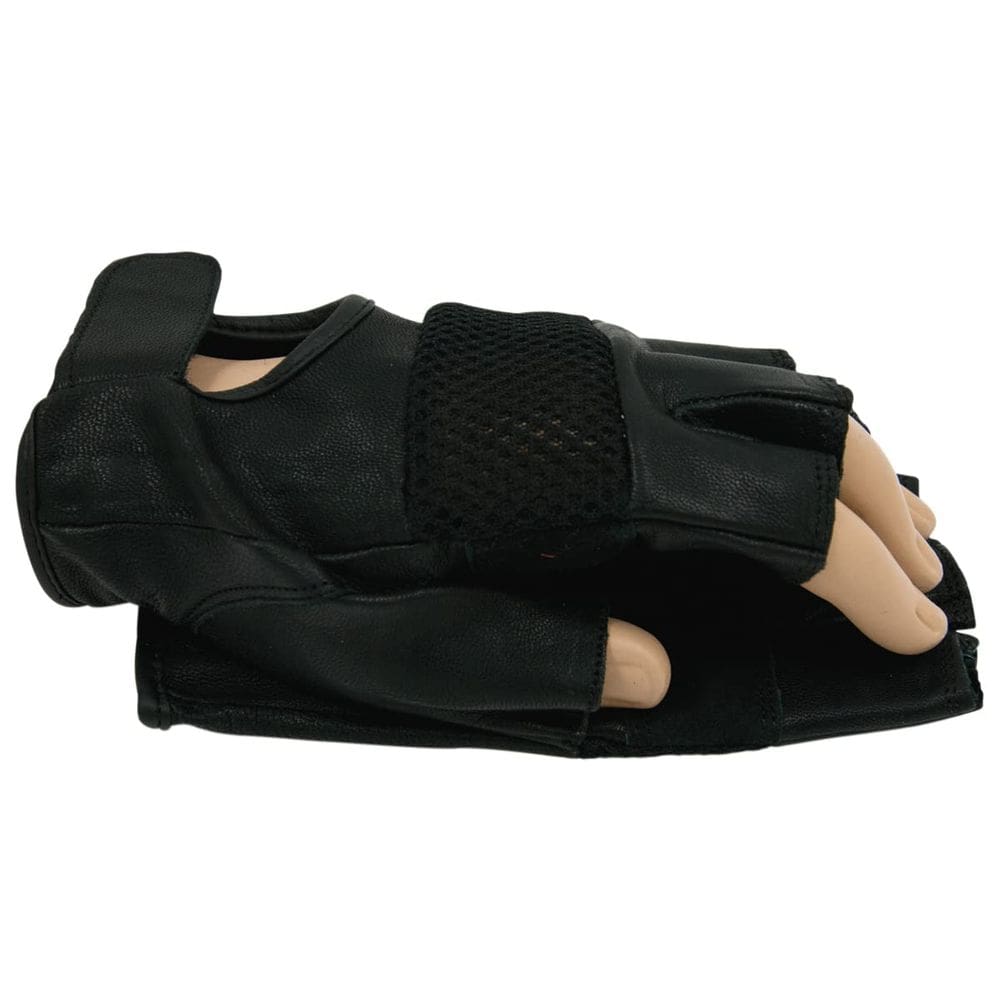 Luva RoadPro 504896L masculina preta G-Large acolchoada de couro de palma