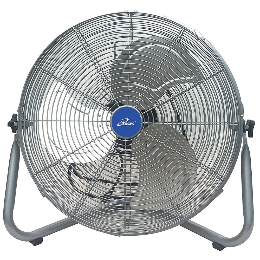Ventilador de chão iLiving de 20 polegadas 7500 CFM Turbo High Velocity Silver