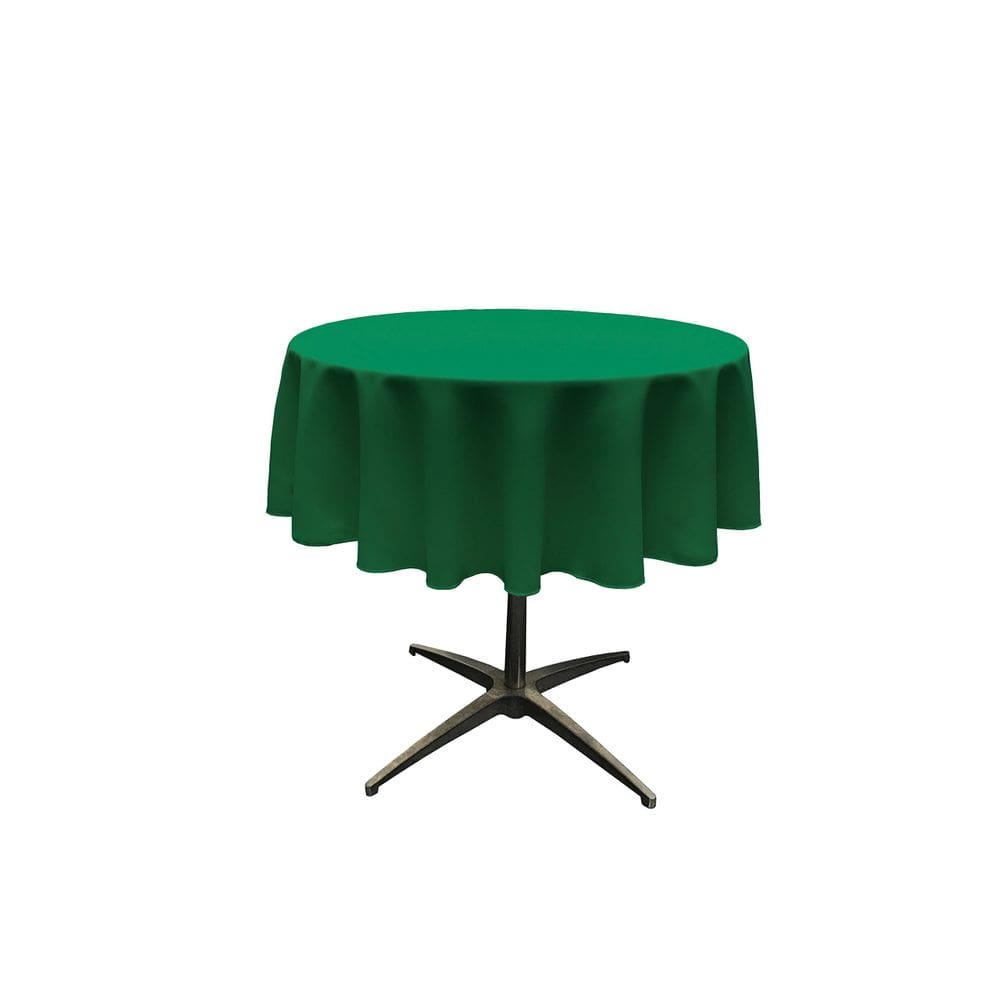 Toalha de mesa LA Linen Poliéster Poplin redonda 130cm verde