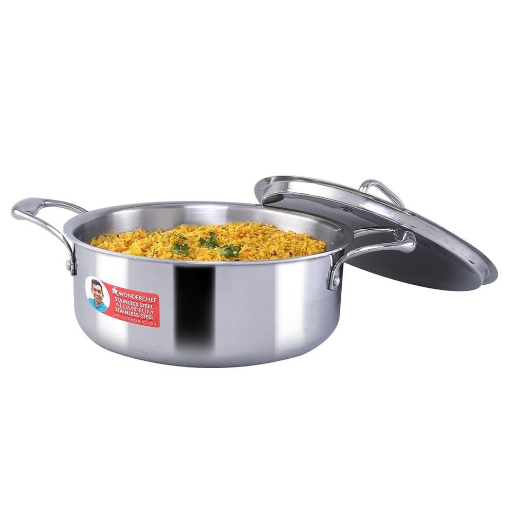 Caçarola Wonderchef Nigella Tri-ply em aço inoxidável 24 cm 4,8 L