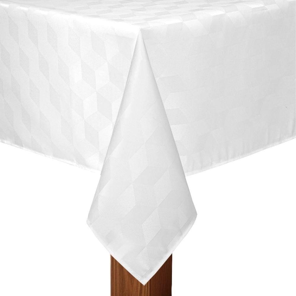 Toalha De Mesa Copa E Cia Versatile Aretha Quadrada 4 Lugares- 150 X 150 Cm Branco