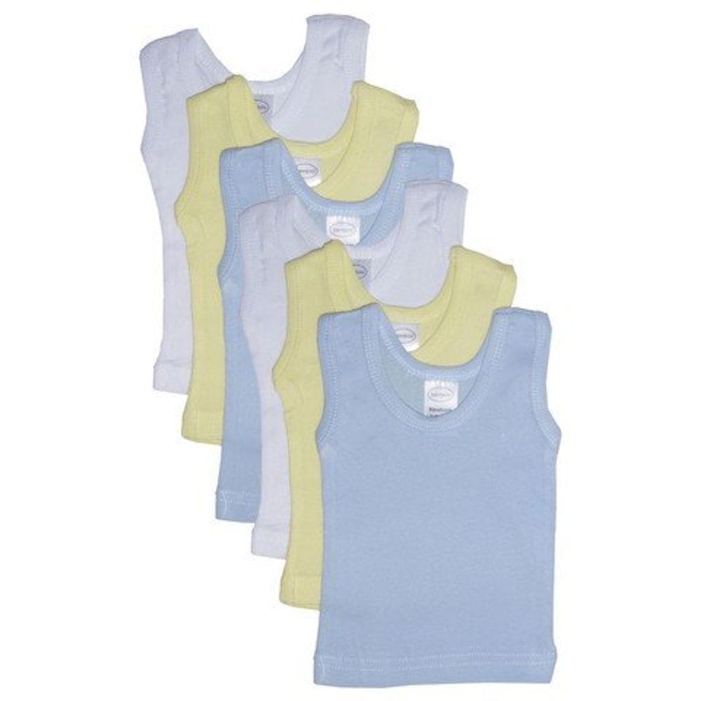 Camiseta regata Bambini 0356L para meninos em malha canelada 100% algodão