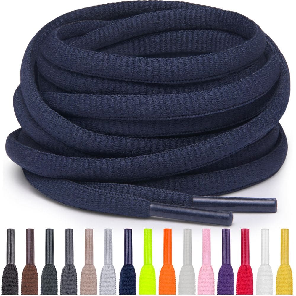 Cadarços para sapatos Miscly Oval Athletic azul marinho 137 cm (54 pol.)