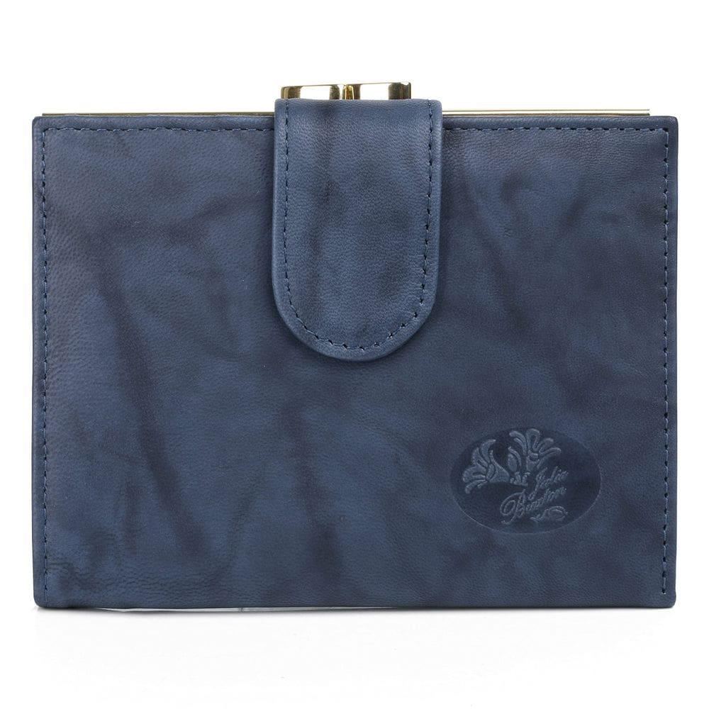 Cartera Julia Buxton Heiress Double Cardex Azul Marino 13x11x4 cm