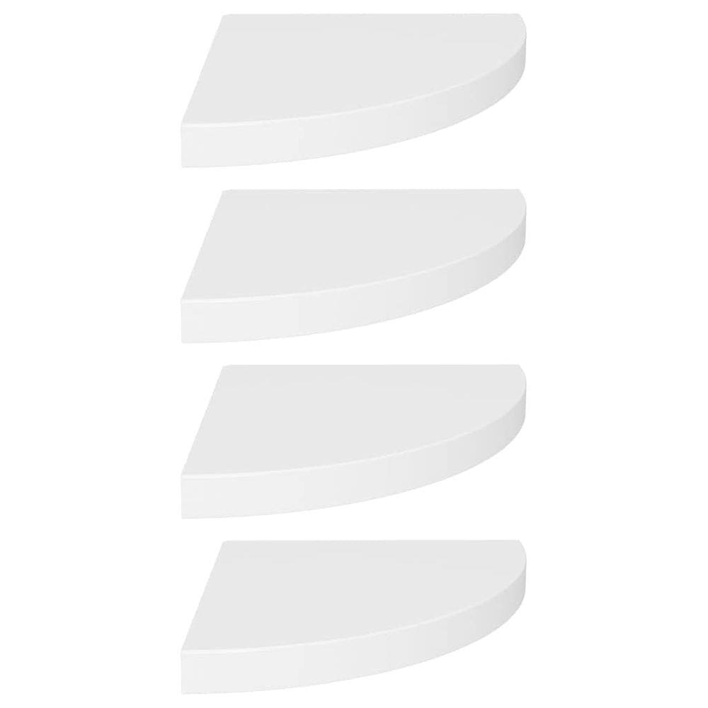 Prateleiras de canto flutuantes VidaXL White 35x35x4cm MDF 4 peças