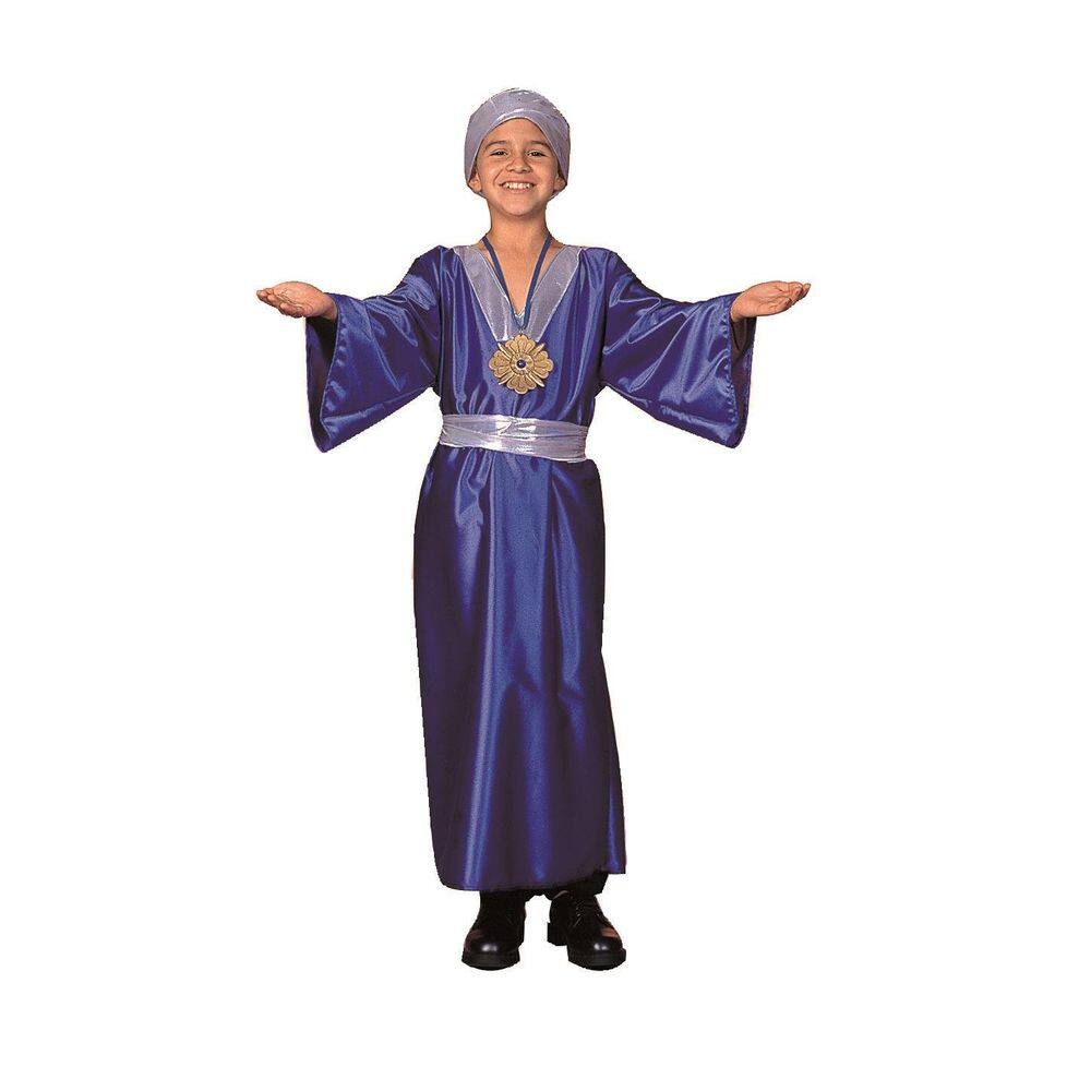 Fantasia infantil de Wiseman, trajes de RG, grandes, azuis, bíblicos