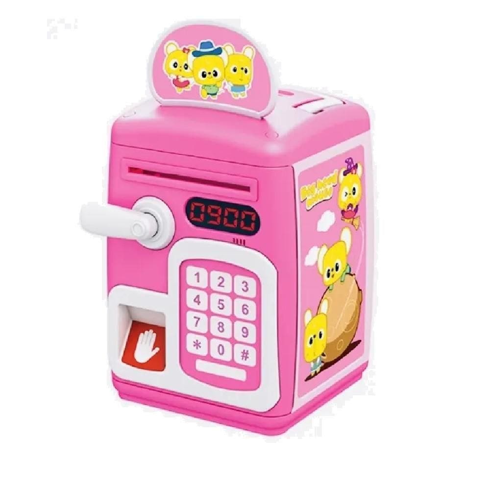 Cofre Digital Senha Biometria Eletronico Automatico Cofrinho Infantil Impressao Digital Teclado