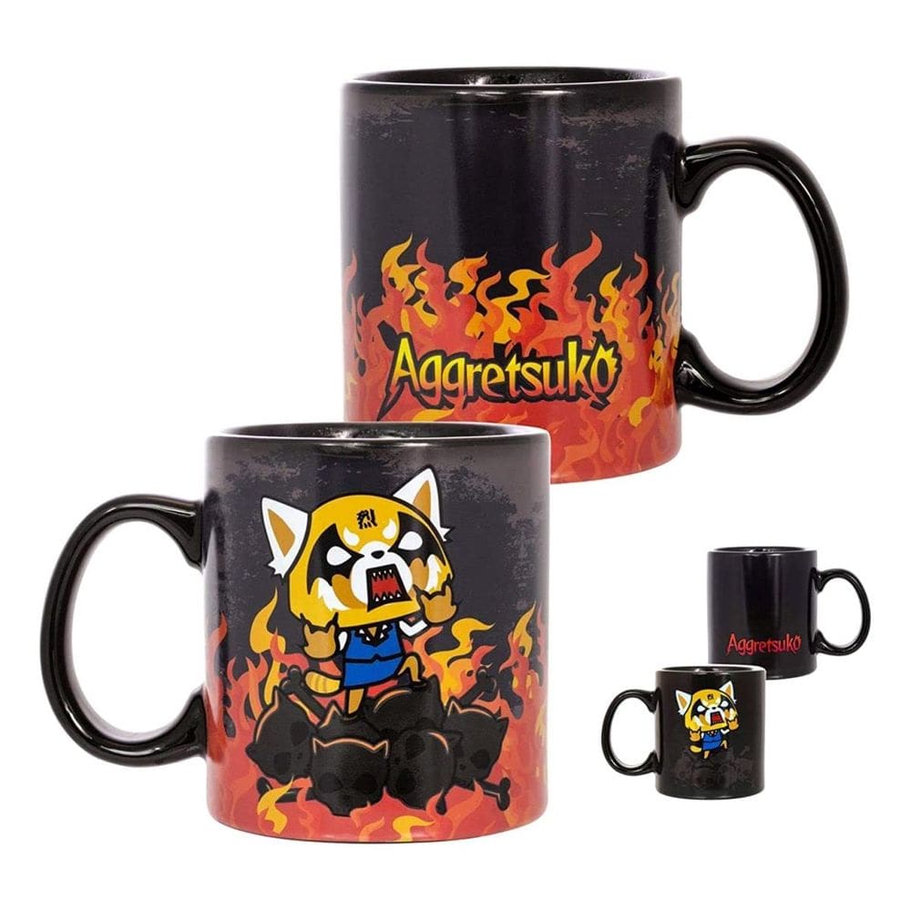 Caneca de café Seven20 Aggretsuko Heat Reveal 600 ml de cerâmica