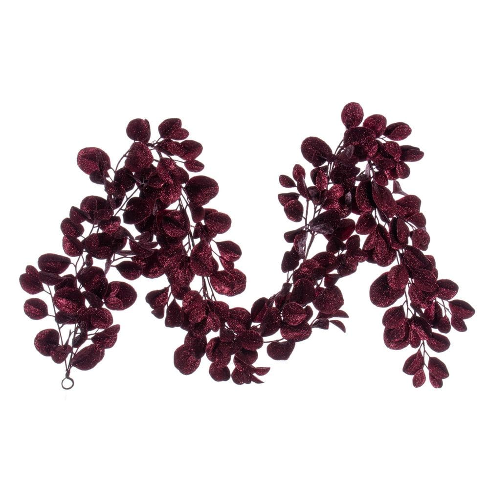Guirlanda artificial Vickerman 6` Burgundy Glitter Glitter.