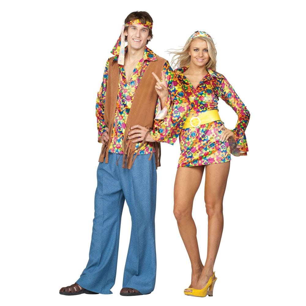 Fantasia RG Costume Daisy Far-Out Frank dos anos 60, tamanho adulto, pequeno